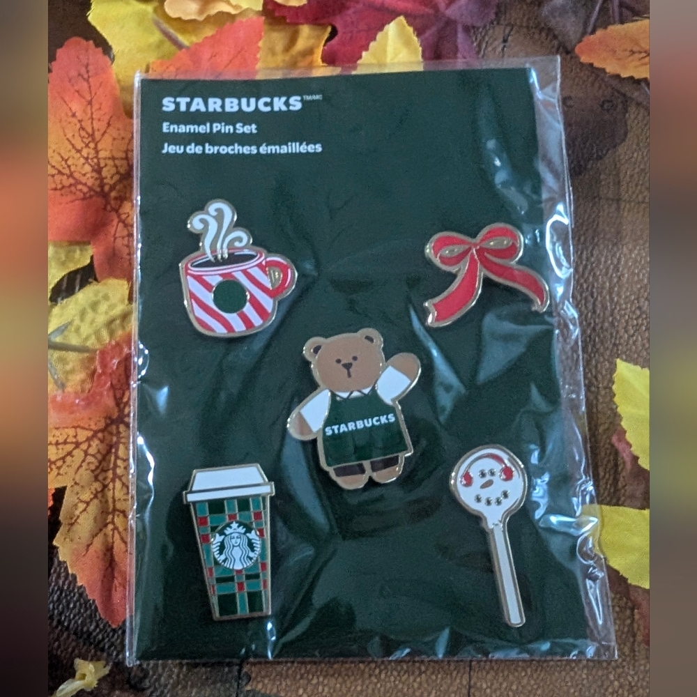 Starbucks Festive Enamel Pin Collection